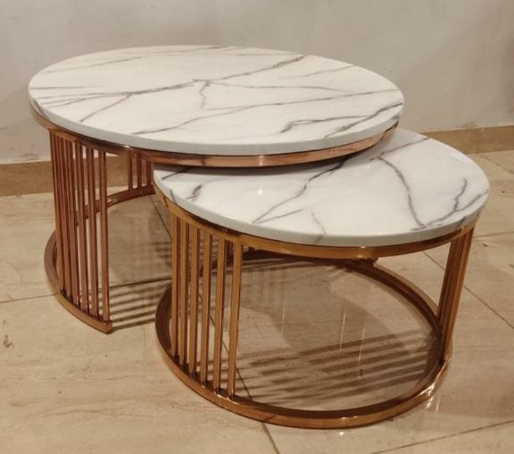 Marble Top Nesting Coffee Tables