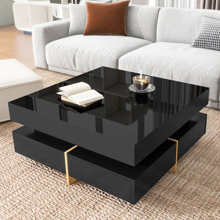Modern Black Gloss Coffee Table