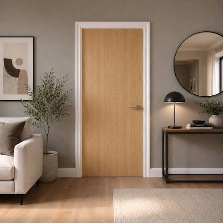Modern Flush Oak Door