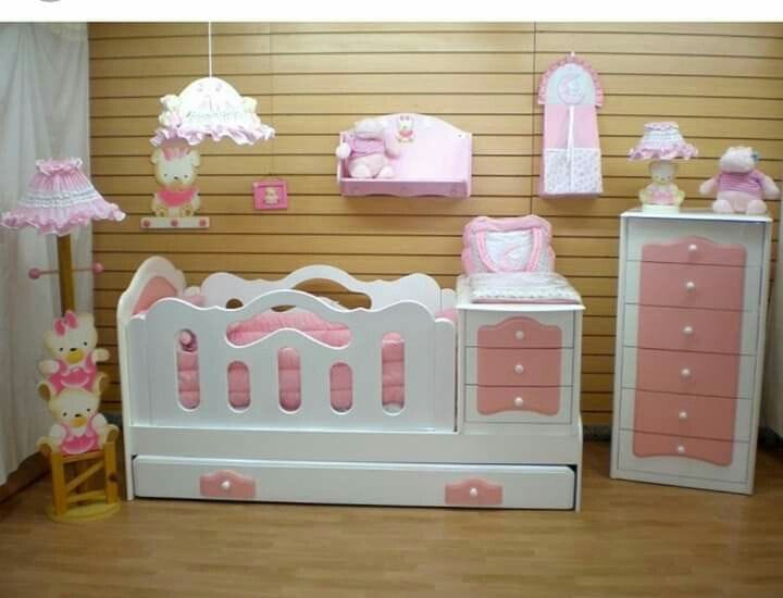 Convertible Baby Crib with Changing Table & Storage