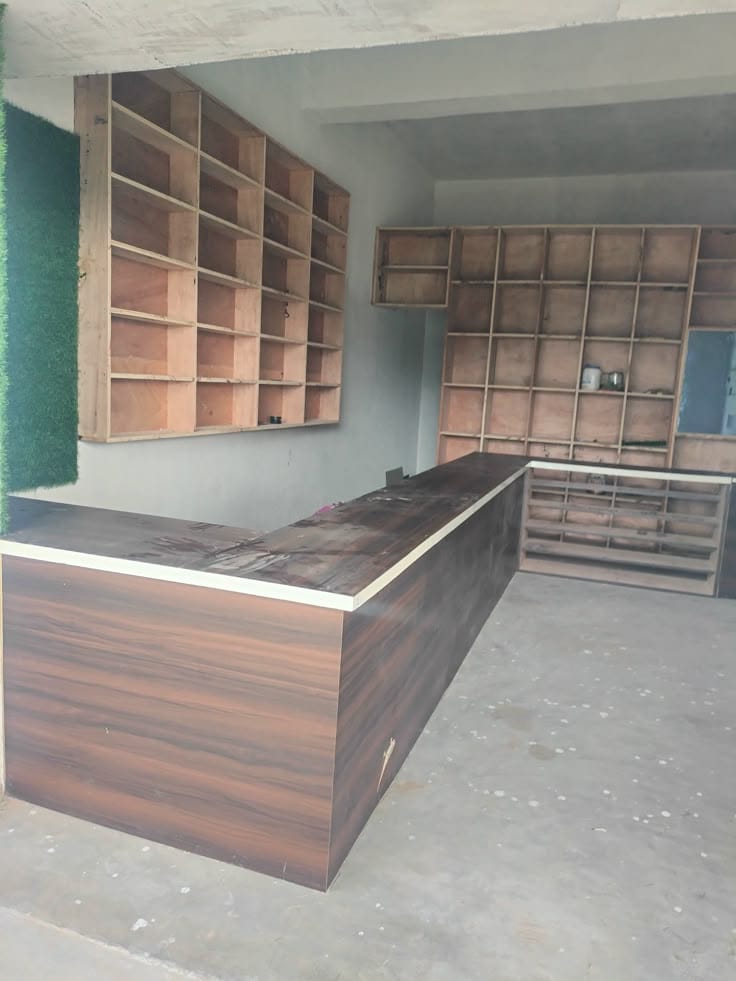Custom Reception Counter and Shelving Unit
