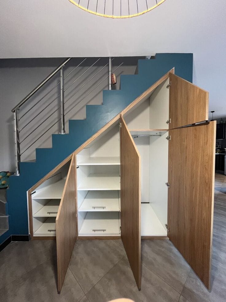 Custom Fitted Under-Stairs Storage Wardrobe & Cabinet System