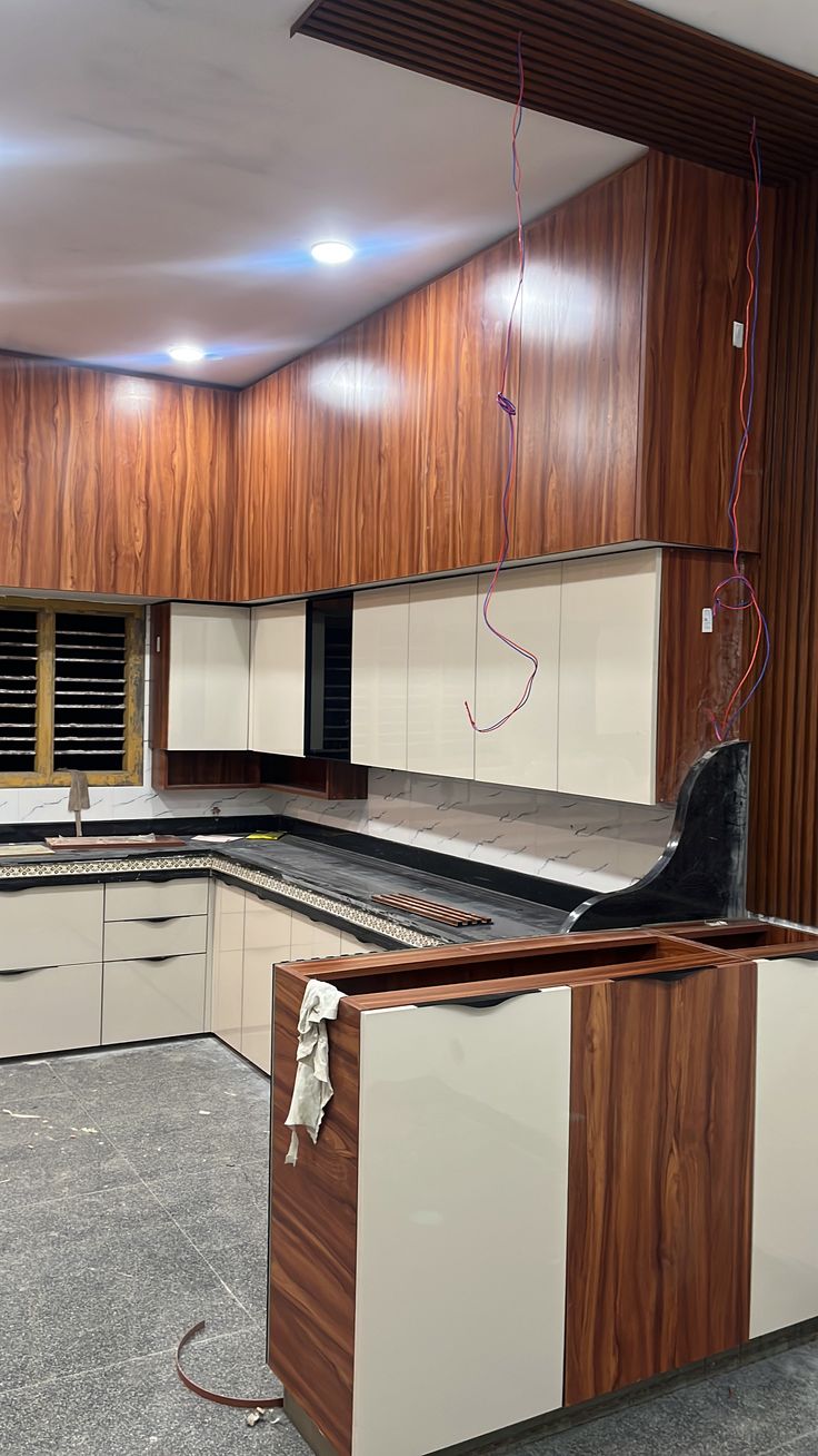 Custom L-Shape Kitchen Cabinetry Set