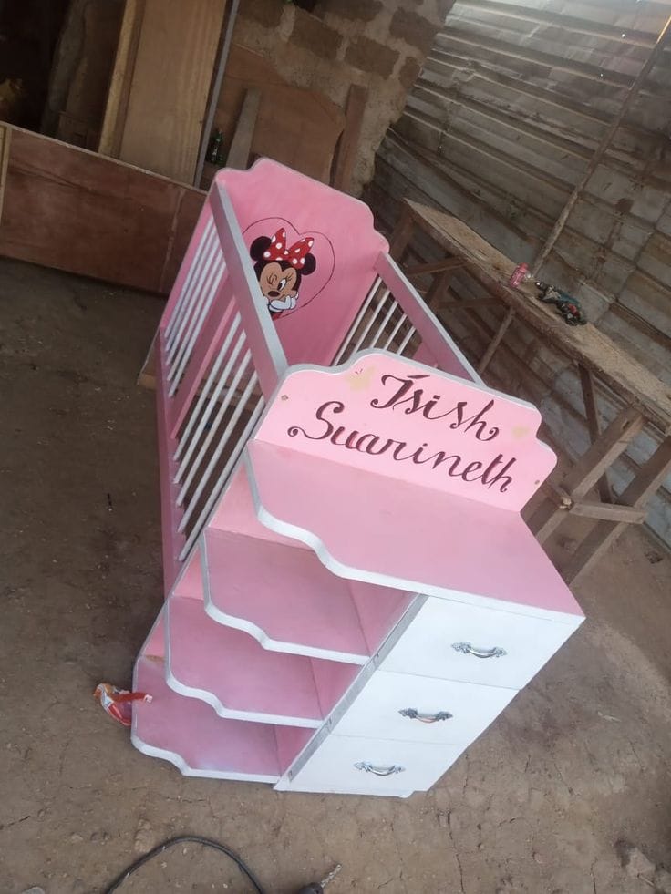 Custom Baby Crib with Storage
