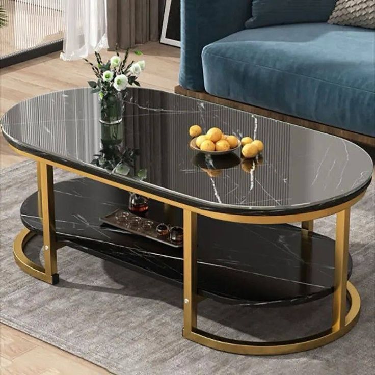 Oval Two-Tier Coffee Table