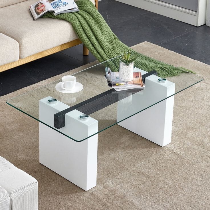 Modern Glass Top Coffee Table